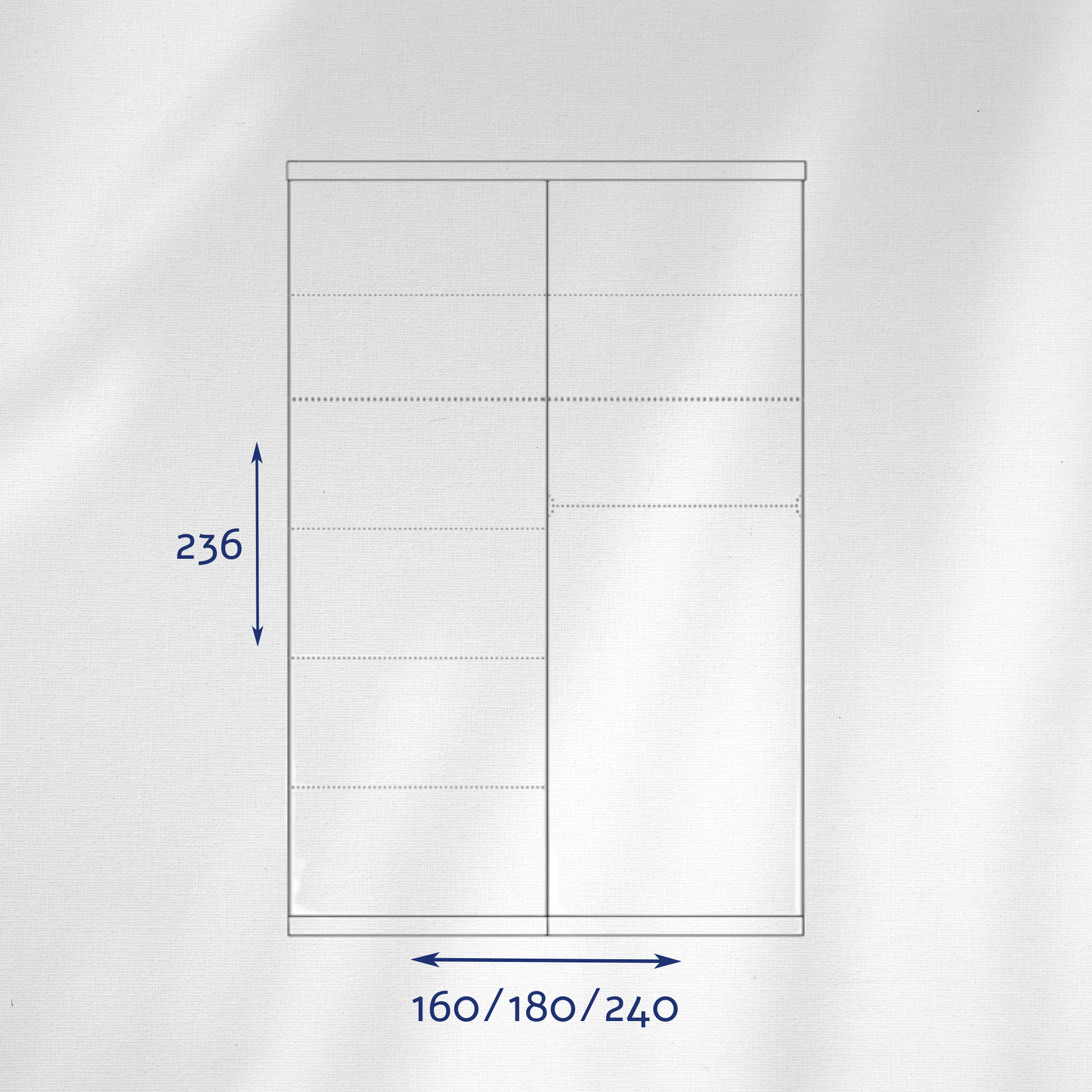 ארון הזזה 2 דלתות דגם טומס