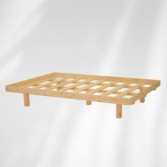 בסיס מיטה מעץ מלא עם מסגרת