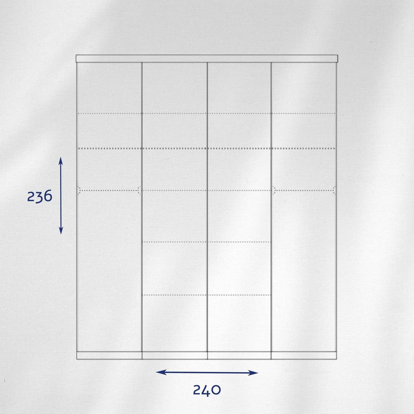 ארון הזזה 2 דלתות דגם זהב 240